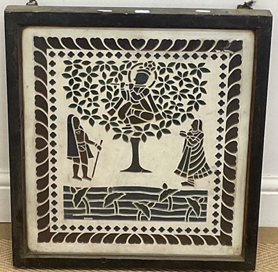 Lot 1015 - An unusual three dimensional stained glass...