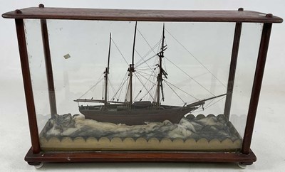 Lot 1091 - A late 19th century framed and glazed model of...
