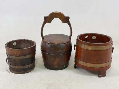 Lot 1065 - R. A. LISTER & CO LTD; two coopered oak and...