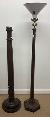 Lot 1212 - A figured walnut Art Deco hexagonal tapering...