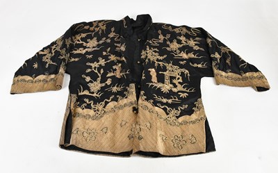 Lot 8 - A Japanese silk jacket, with gilt embroidery...