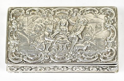 Lot 951 - A white metal repoussé decorated, possibly...