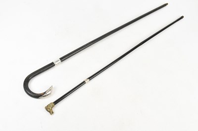 Lot 1271 - An early 20th century swordstick, the handle...
