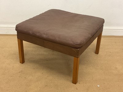Lot 542 - BORGE MOGENSEN; a Danish square leather...