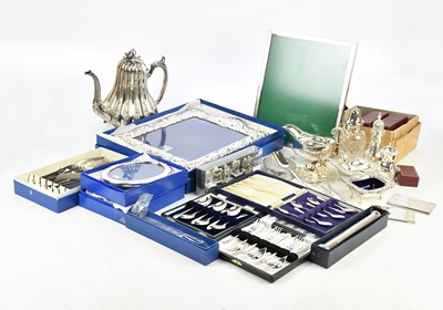 Lot 1442 - A collection of silver plated items including...