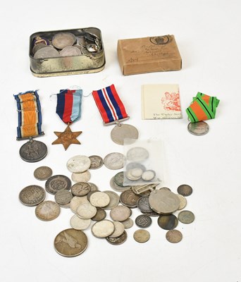 Lot 2543 - A mixed collection of coins including crowns,...