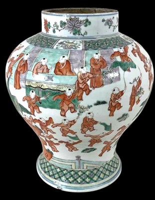 Lot 259 - A large 19th century Chinese 'One Hundred Boys'...
