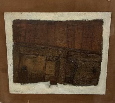 Lot 400 - JOHN BOSWELL; mixed media, abstract study,...