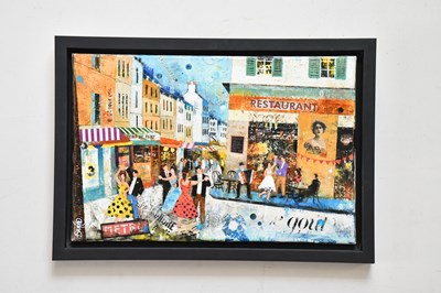 Lot 602 - RICHARD BUREL; mixed media, 'Bal Musette Paris'...
