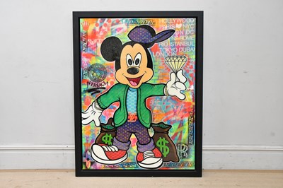 Lot 592 - SEAN PAUL FLORES; mixed media, 'Money Bags...