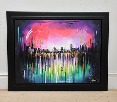 Lot 596 - SAMANTHA ELLIS; oil on canvas, 'City in the...