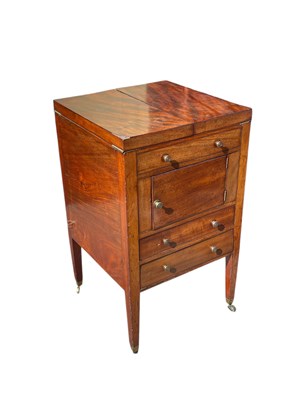 Lot 2174 - A converted Georgian mahogany washstand on...