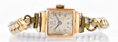 Lot 1173 - OTIS; an 18ct gold cased ladies' wristwatch,...