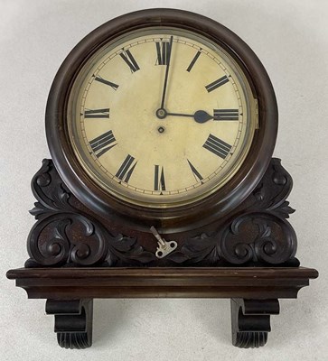 Lot 460 - A late Victorian station/school clock, with...
