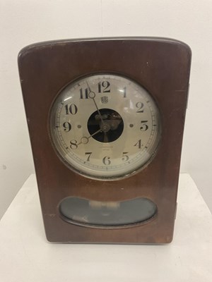 Lot 482 - A 1940s French Bulle patent mantel clock,...