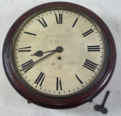 Lot 467 - A late Victorian mahogany cased circular wall...