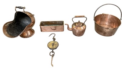 Lot 452 - An early 20th century copper coal scuttle,...