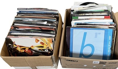 Lot 387 - Two boxes of assorted drum and bass records,...