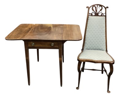 Lot 75 - A 19th century drop-leaf table, top 78 x 50cm,...