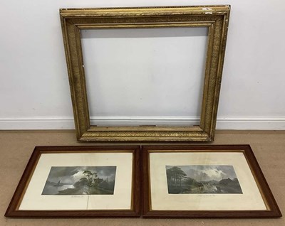 Lot 410 - A large 19th century gilt gesso picture frame...