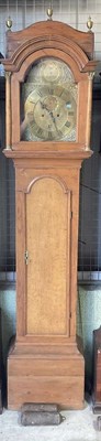 Lot 462 - An 18th century pine cased longcase clock,...