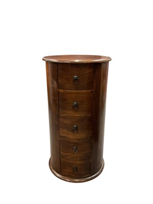 Lot 46 - A reproduction stained pine cylinder type five...