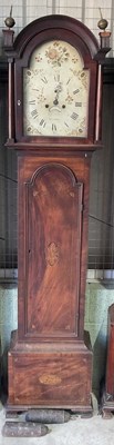 Lot 471 - A 19th century mahogany and inlaid eight day...