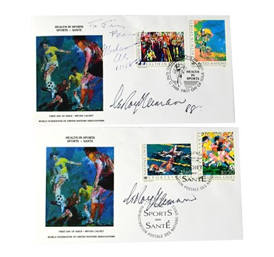 Lot 662 - MUHAMMED ALI; two first day covers bearing the...