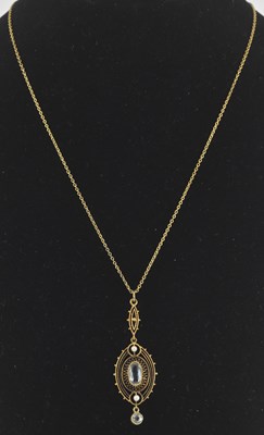Lot 1236 - An early 20th century yellow metal aquamarine...
