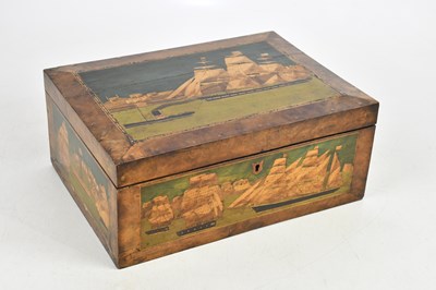 Lot 1238 - A 19th century burr walnut Trinity House work...