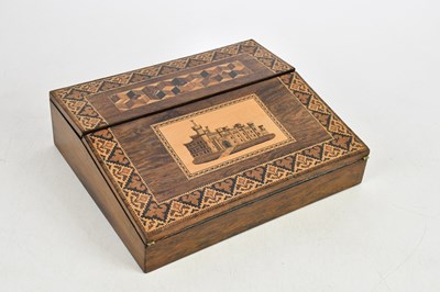 Lot 1239 - EDMUND NYE; a Tunbridge ware lap desk, with...