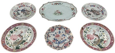 Lot 632 - A pair of 19th century Chinese Nonya plates,...