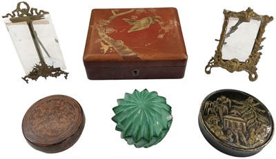 Lot 313 - A Victorian Japan ware black lacquered...