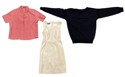 Lot 450 - BURBERRY; a salmon pink lady's silk shirt, an...