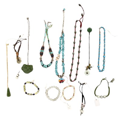 Lot 1353 - A group of jade, nephrite jade and other...