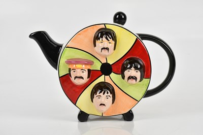 Lot 287 - LORNA BAILEY; a circular teapot, 'The Beatles',...