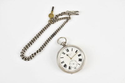 Lot 1665 - BENSON, LONDON; a hallmarked silver cased key...