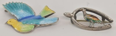 Lot 1341 - A Scandinavian sterling silver enamelled...