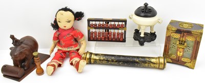 Lot 661 - Seven modern Oriental items, including a...