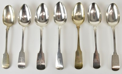 Lot 1043 - Seven early 19th century hallmarked Irish...