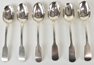 Lot 1088 - Six early 19th century Irish hallmarked...