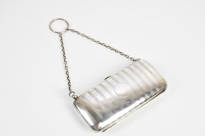 Lot 1543 - A George V hallmarked silver purse, with...
