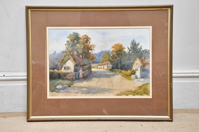 Lot 514 - R C RISELEY; watercolour, figure beside...