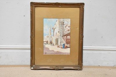 Lot 494 - B RAPPINI; watercolour, Eastern scene with...