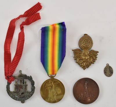 Lot 375 - A WWI Victory Medal, awarded to Pte. J. W....