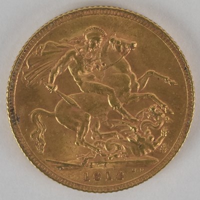 Lot 1374 - A George V full sovereign, 1912.