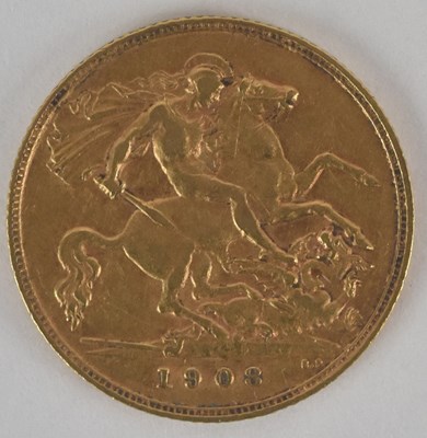 Lot 1387 - An Edward VII half sovereign, 1908.