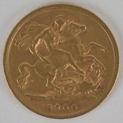 Lot 1393 - A Victoria half sovereign, 1900, old head.