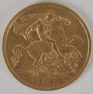 Lot 1394 - A George V half sovereign, 1912.