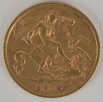 Lot 1397 - An Edward VII half sovereign, 1910.